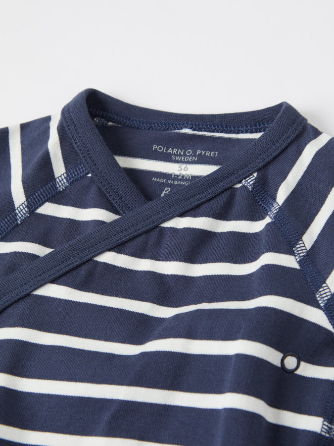 Kortärmad omlottbody randig Kortärmad omlottbody randig