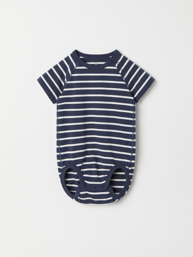 Kortärmad body randig