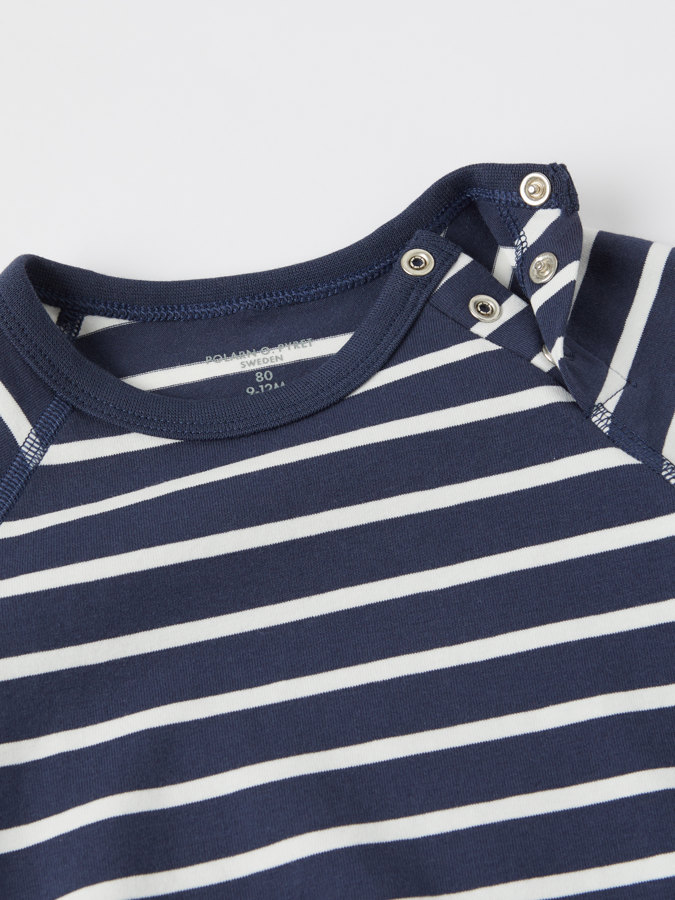 Kortärmad body randig