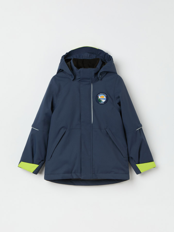 Vattentät vadderad skidjacka