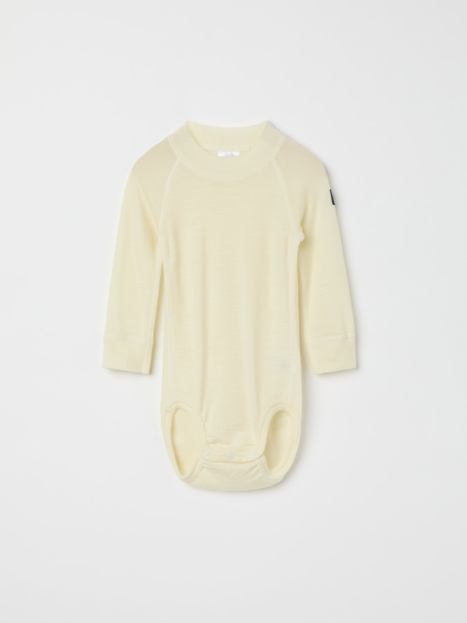 Långärmad body merinoull