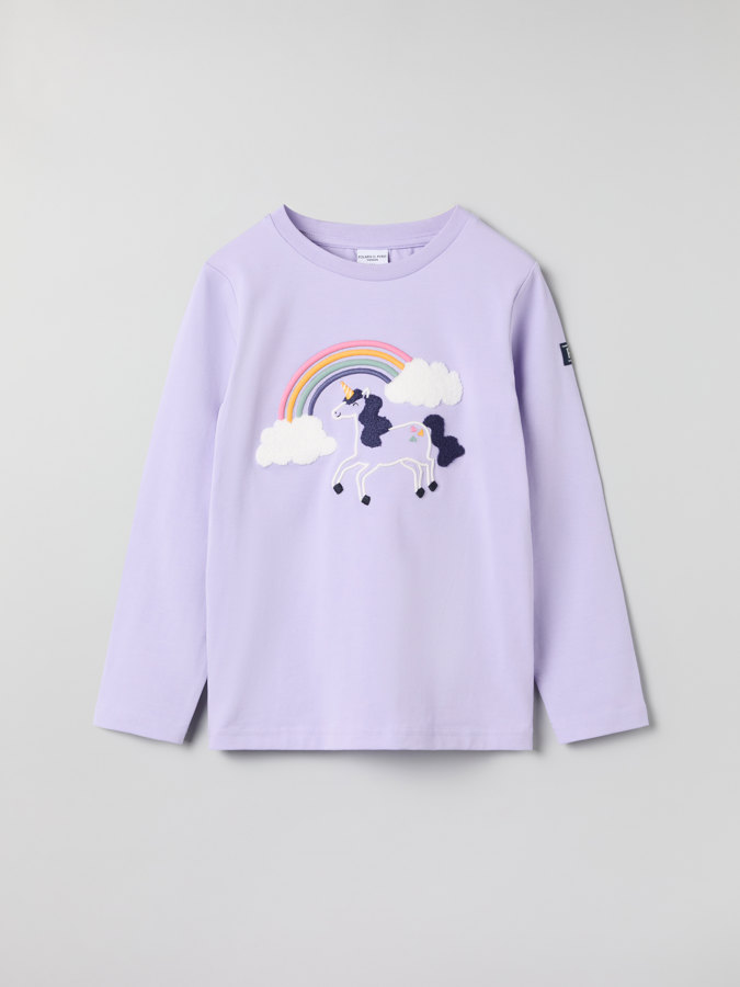 Långärmad t-shirt enhörning