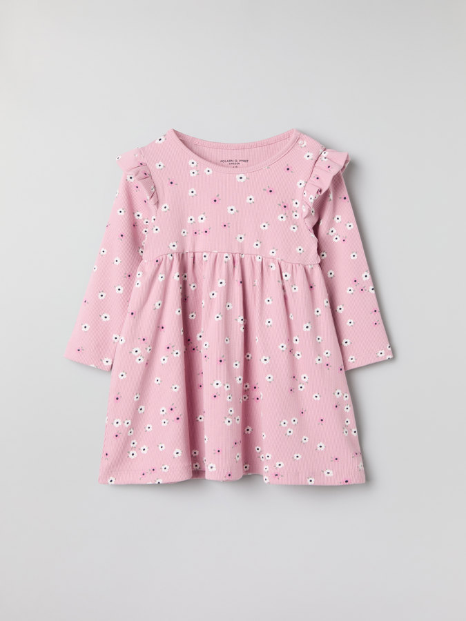 Ribbad klänning blommig Ribbad klänning blommig