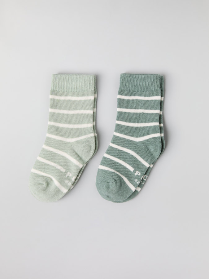 2-pack strumpor randiga