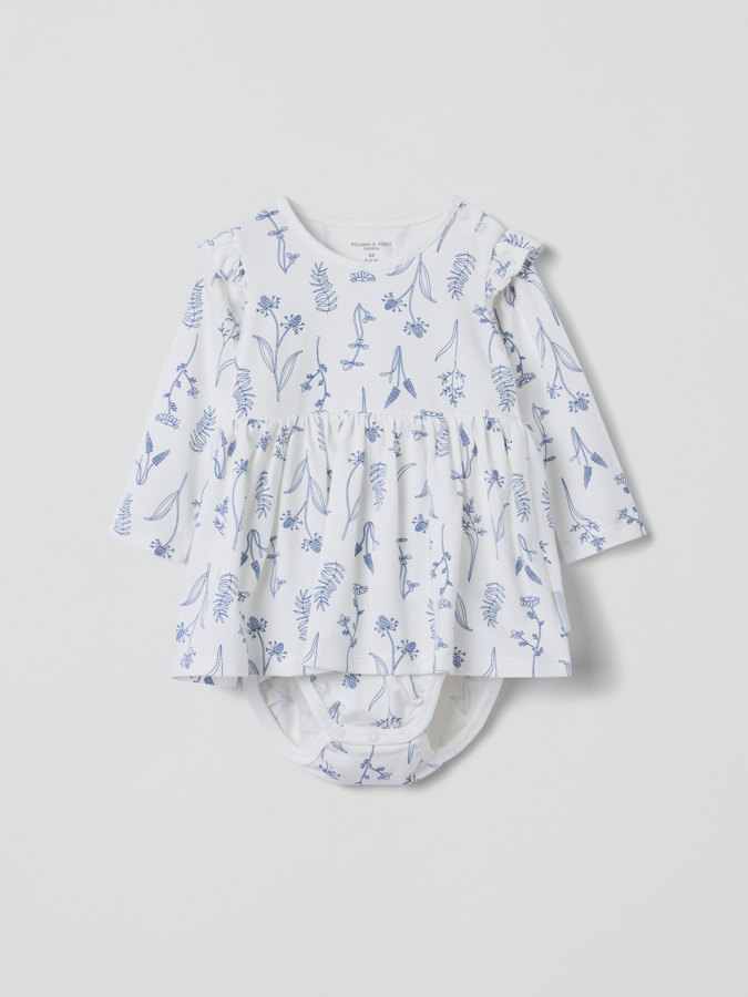 Klänning med body blommor