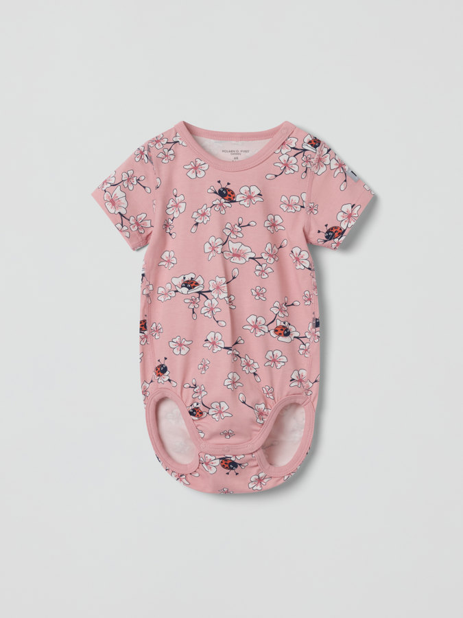 Kortärmad body körsbärsblom