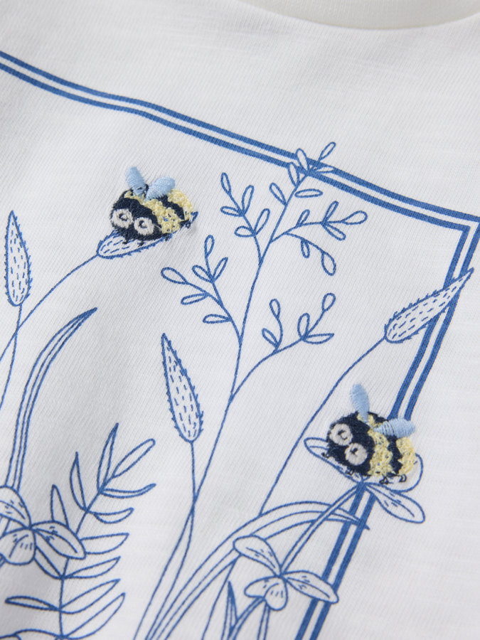 Kortärmad tröja blommor