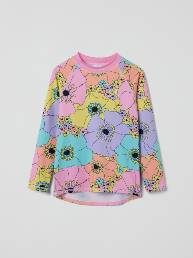 Långärmad UV-tröja blommig