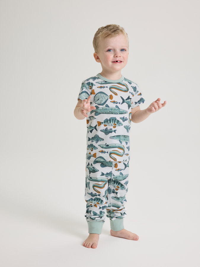 Kortärmad pyjamas fiskar Kortärmad pyjamas fiskar