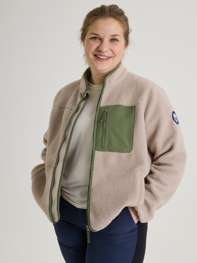 Vuxen pilefleecejacka