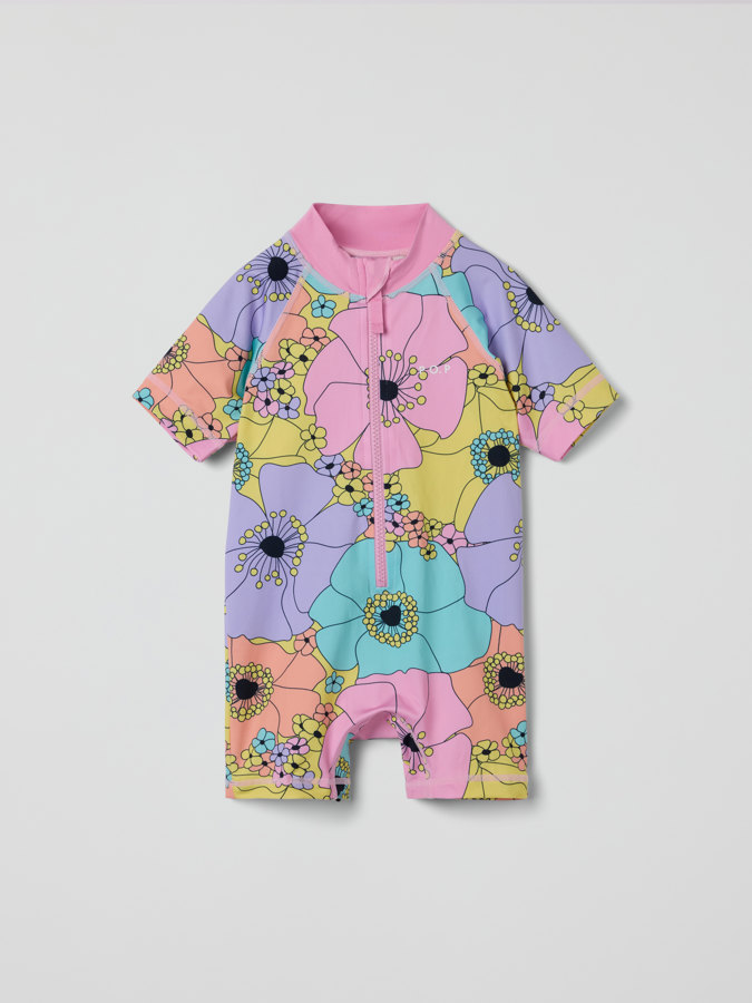 Kortärmad UV-dräkt blommig Kortärmad UV-dräkt blommig