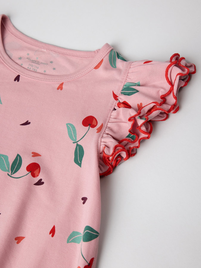 Kortärmat nattlinne körsbär Kortärmat nattlinne körsbär