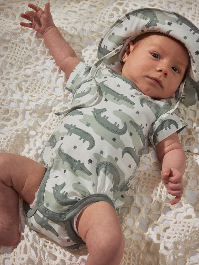 Kortärmad body krokodiler