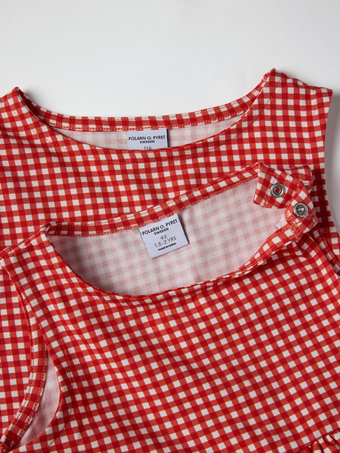 Ärmlös klänning rutig Ärmlös klänning rutig