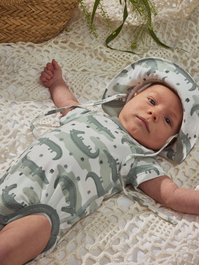 Trikå solhatt krokodiler