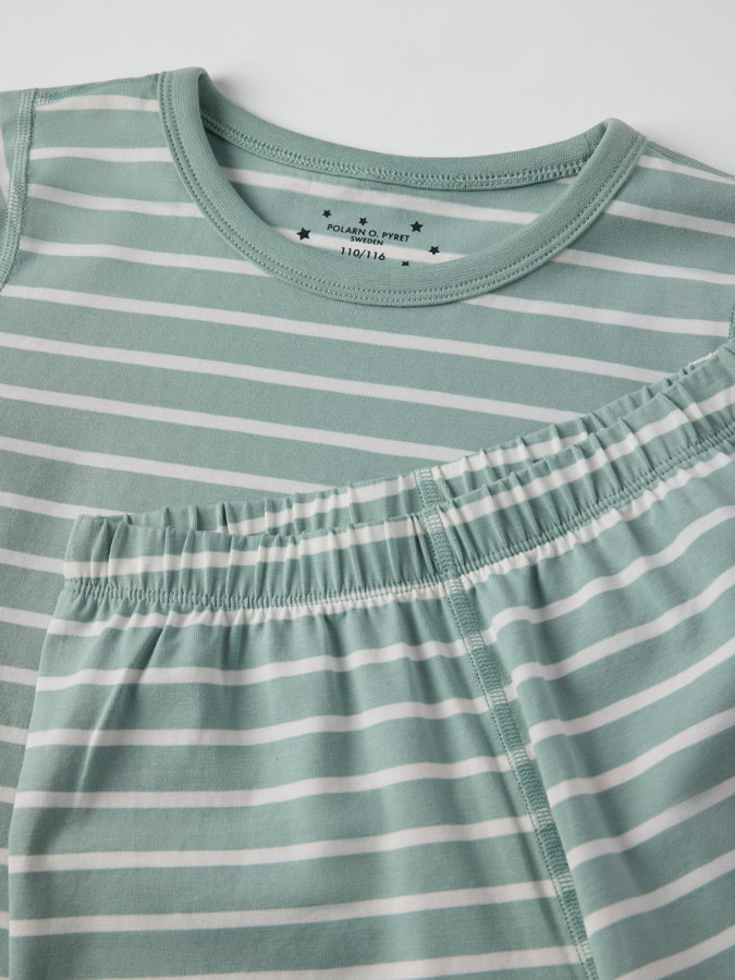 Kortärmad tvådelad pyjamas randig Kortärmad tvådelad pyjamas randig