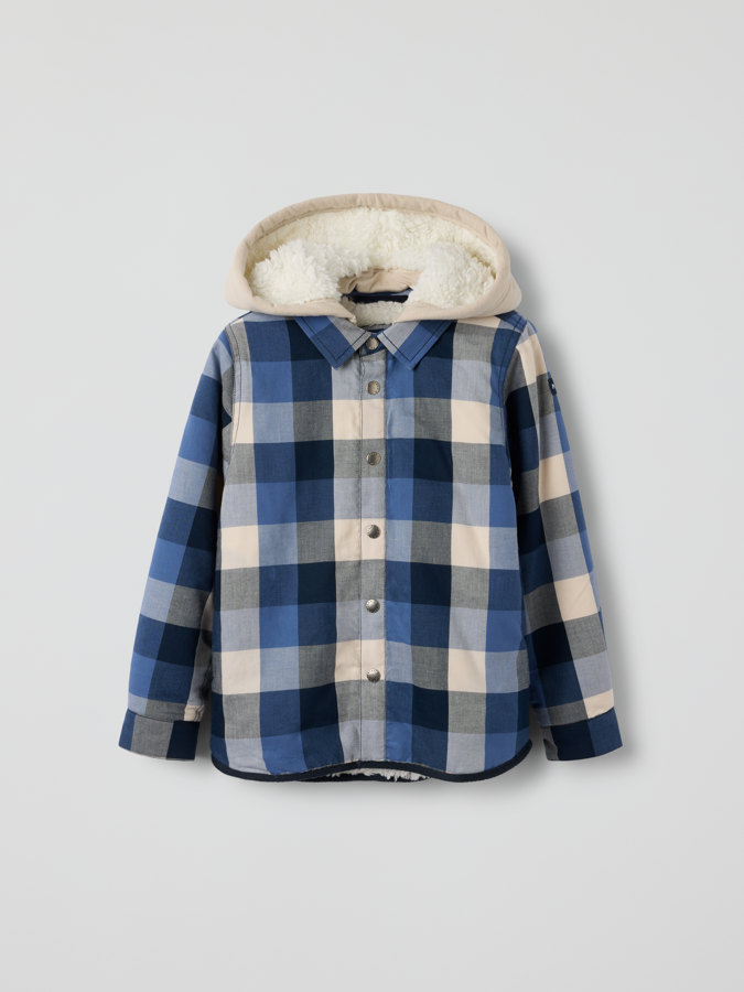 Jackskjorta med pilefoder rutig