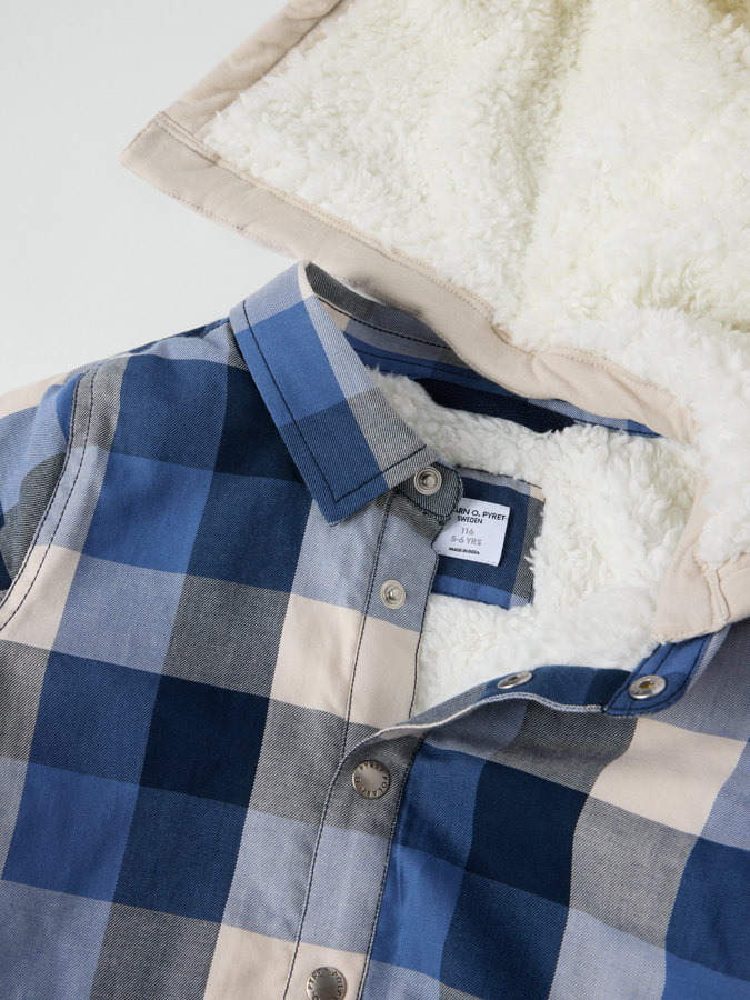 Jackskjorta med pilefoder rutig