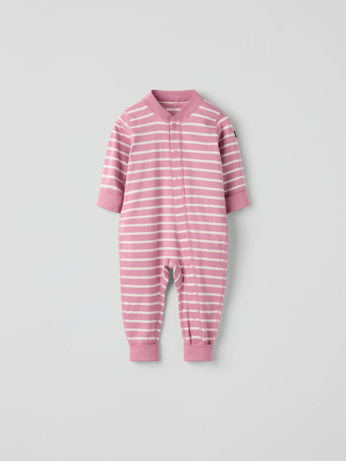 Trikåoverall randig