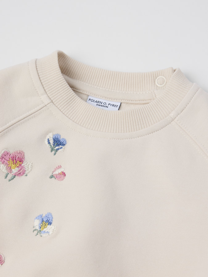 Sweatshirt blommor baby