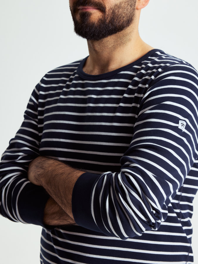 Långärmad t-shirt vuxen randig