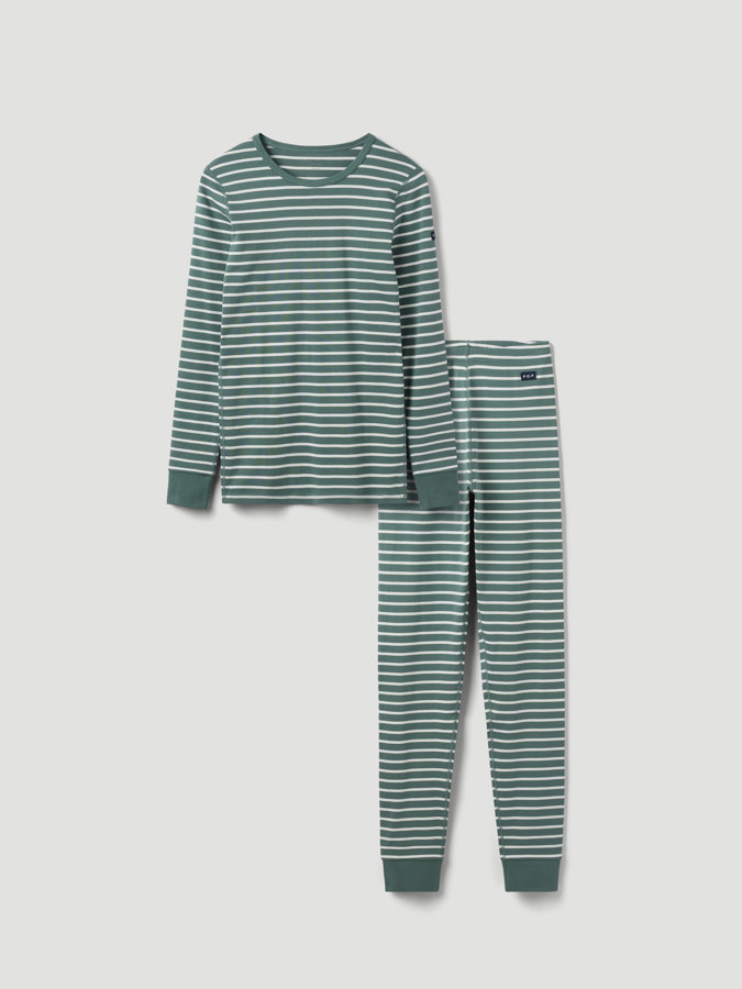 Vuxenset med byxa och tröja randigt