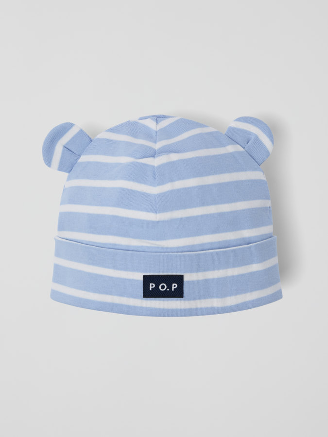 Mössa med öron randig Mössa med öron randig