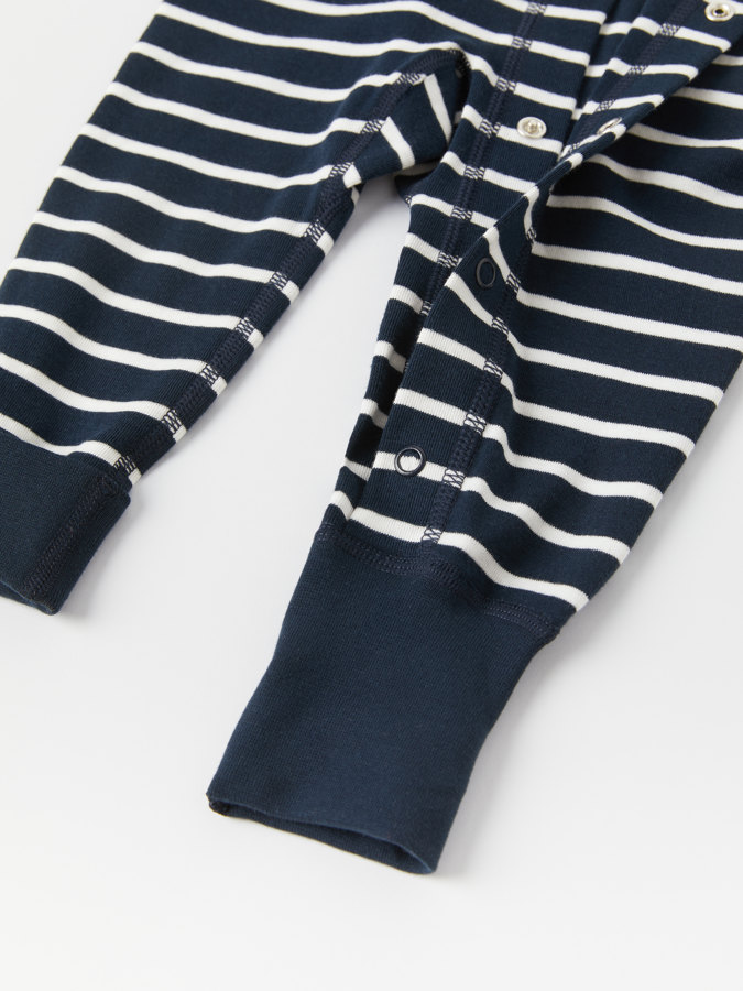 Trikåoverall randig